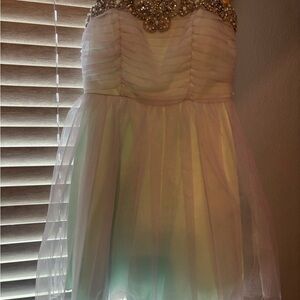 Elegant White and Cream Kids Dress